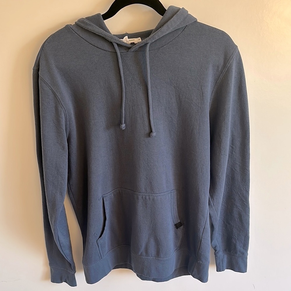 Threads 4 Thought Blue Cotton Blend Front Pocket Pullover Hoodie Size Medium